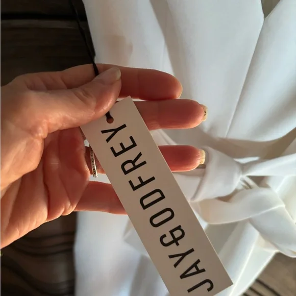 JAYGODFREY White Tie-Front Jumpsuit - Picture 3 of 7